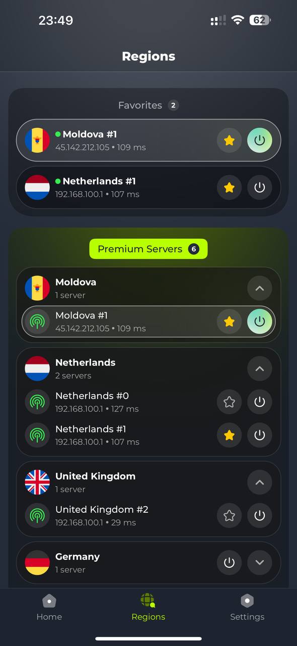 Screenshot of InstaVPN