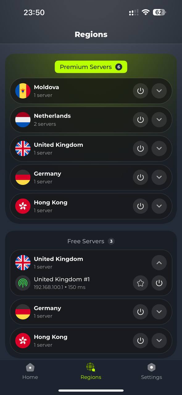 Screenshot of InstaVPN