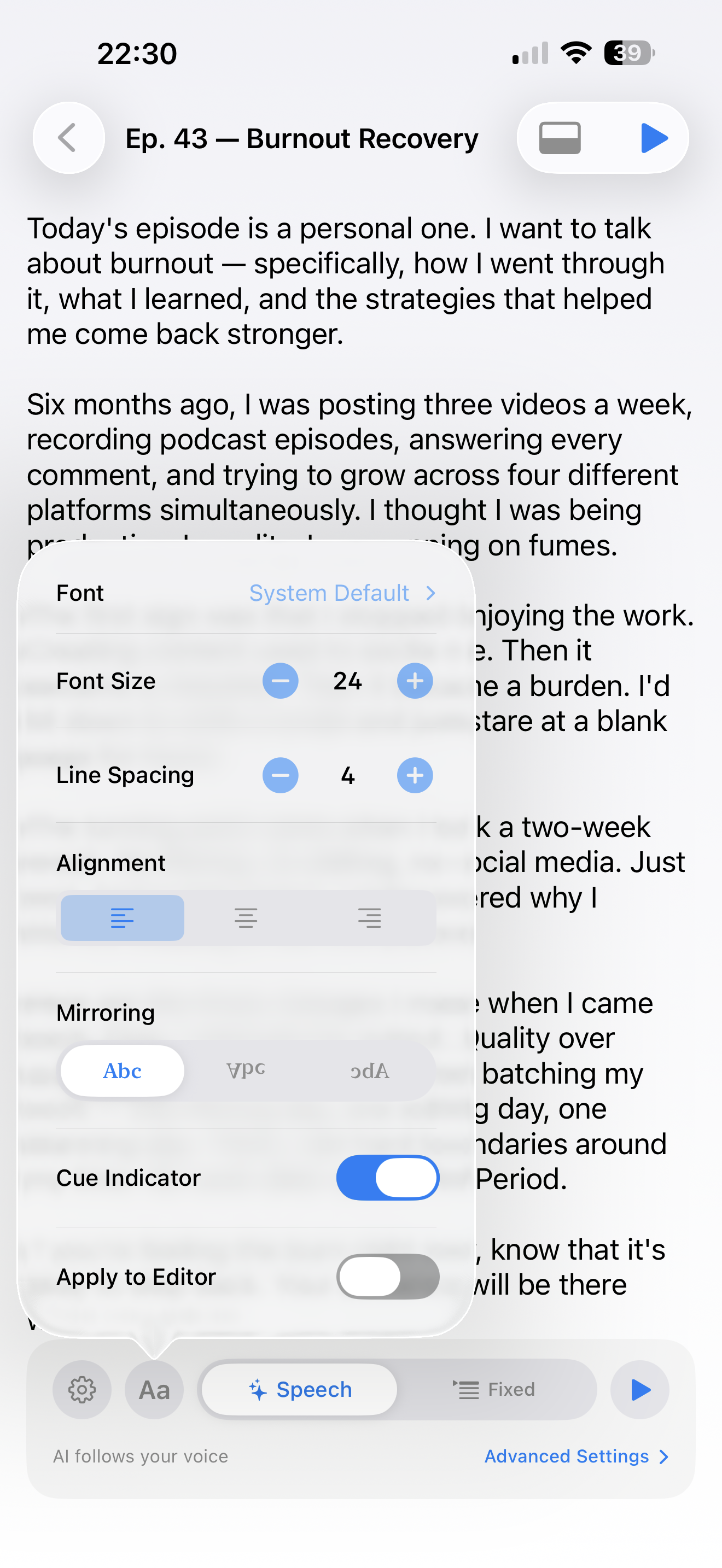 Screenshot of PromptSync